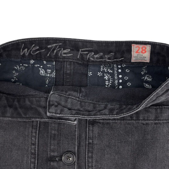 Free People Womens Dont Get Me Wrong Skirt Button Front High Waisted Black 28 - Picture 3 of 10